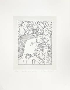 Andrew Stevovich - Woman with Grapes: Artist: Andrew Stevovich Title: Woman with Grapes Year: 1999 Dimensions: 13 1/2in. by 10 1/2in. Edition: From the rare limited edition of 50 Publisher: Palm Pre