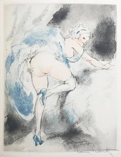 Louis Icart - Itching for Love: Artist: Louis Icart Title: Itching for Love Year: 1947 Dimensions: 11in. by 8.5in. Edition: From the rare limited edition of 500 Publisher: Georges Guillot Edit