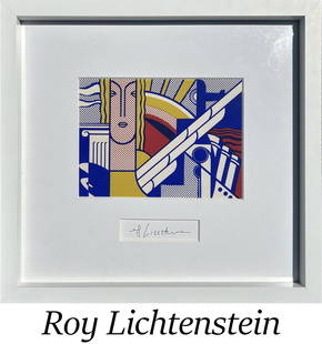 Roy Lichtenstein - Modern Art: Artist: Roy LichtensteinTitle: Modern ArtYear: 1967Dimensions: 8in. by 11in.Edition: From the Rare Limited EditionMedium: Original Screenprint in ColorsCondition: ExcellentSignature Details: Hand