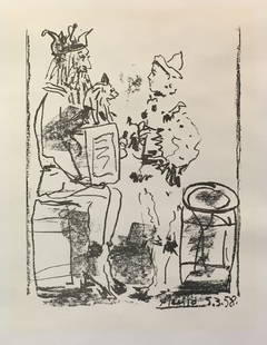 Pablo Picasso - Les Saltimbanques (5.3.58): Artist: Pablo Picasso Title: Les Saltimbanques (5.3.58) Year: 1958 Dimensions: 8 1/2in. by 11in. Edition: From the Rare Limited Edition Medium: Original Lithogr
