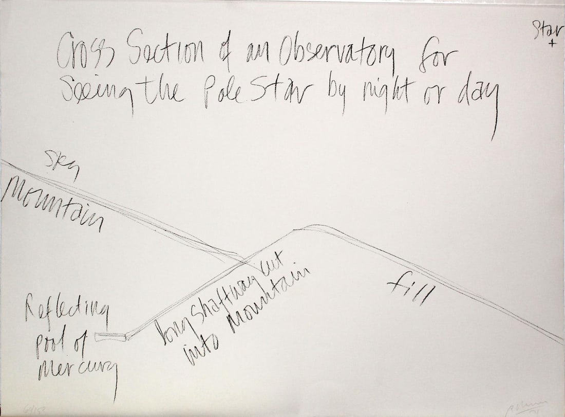 Robert Morris - Cross Section of an ObservatoRY: Artist: Robert Morris Title: Cross Section of an ObservatoRY Year: 1971 Dimensions: 18in. by 24in. Edition: From the rare limited edition of 150 Suite: The Artist as Witnes