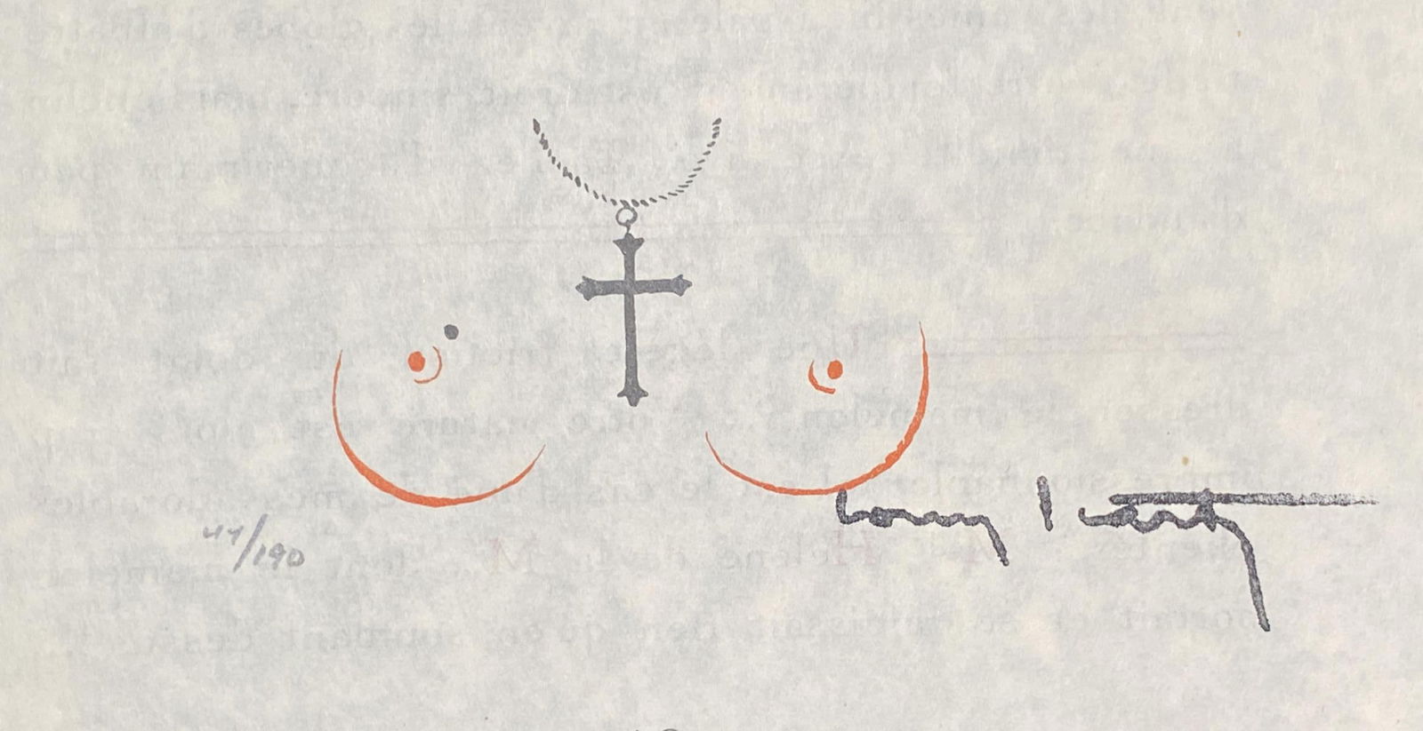 Louis Icart - Untitled: Artist: Louis Icart Title: Untitled Year: 1945 Dimensions: 4in. by 7in. Edition: 44 From the Rare Limited Edition of 190 Suite: La Vie des Sein Mediu