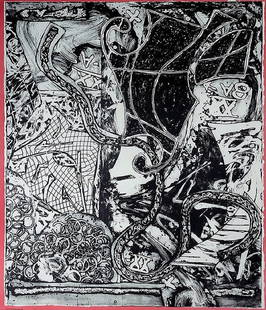 Frank Stella - Whitney Museum of American Art: Prints 1967-1982 Poster: Artist: Frank Stella Title: Whitney Museum of American Art: Prints 1967-1982 Poster Year: 1982 Dimensions: 75 7/8in. by 52 3/4in. Edition: From the Rare Limited Edition of 100