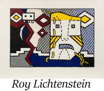 Roy Lichtenstein - American Indian Theme V (From American Indian Theme Stories): Artist: Roy Lichtenstein Title: American Indian Theme V (From American Indian Theme Stories) Year: 1980 Dimensions: 23in. by 33in. Edition: From the rare limited edition of 50