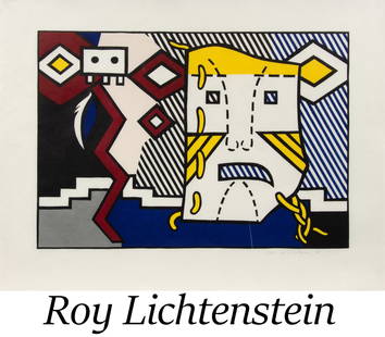 Roy Lichtenstein - American Indian Theme V (From American Indian Theme Stories): Artist: Roy LichtensteinTitle: American Indian Theme V (From American Indian Theme Stories)Year: 1980Dimensions: 23in. by 33in.Edition: From the rare limited edition of 50Publisher: Tyler Graphics