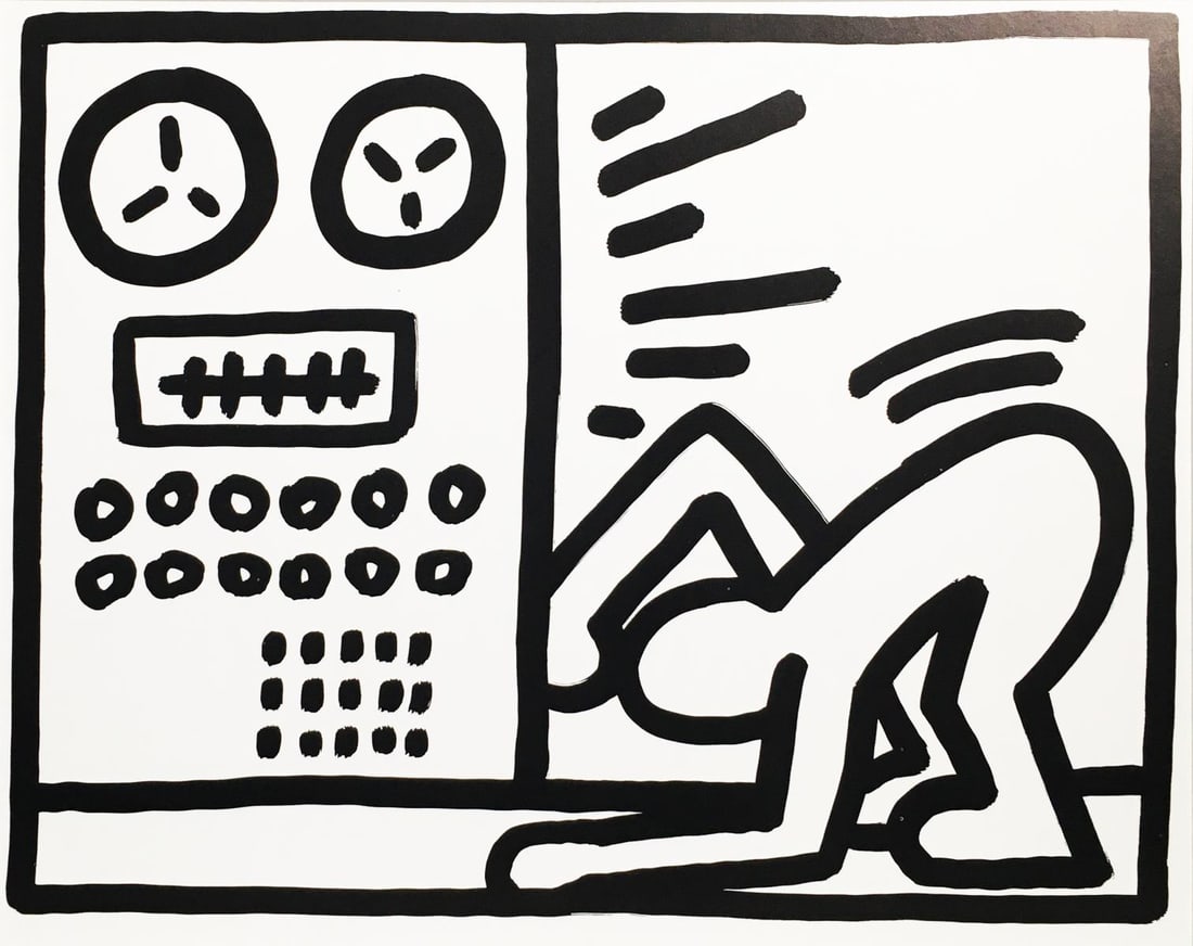 Keith Haring - September: Artist: Keith Haring Title: September Year: 1989-1990 Dimensions: 12in. by 14in. Edition: From the Rare Limited Edition Publisher: Pop Shop Suite: