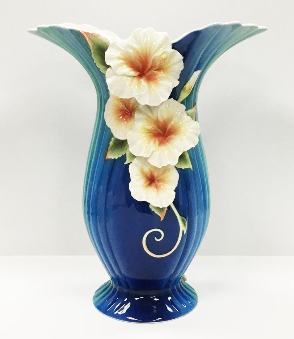 Franz Porcelain - Hibiscus Flower Vase (1 of 3)