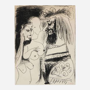 Pablo Picasso - Le vieux roi: Artist: Pablo PicassoTitle: Le vieux roiYear: 1959Dimensions: 26 1/2 x 20 1/8 in.Edition: From the rare limted edition of 1000Medium: Original Lithograph on archesCondition: ExcellentSignature