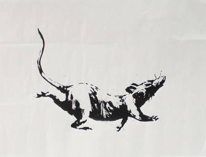 Banksy - Rat: Artist: BanksyTitle: RatYear: 2019Dimensions: 15 1/2in. by 19 7/8in.Edition: From the Rare Limited Edition Publisher: Gross Domestic ProductMedium: Original Screenprint on 50 gsm PaperComes with