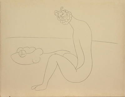 Pablo Picasso - Untitled from "Mes dessins d'Antibes": Artist: Pablo PicassoTitle: Untitled from "Mes dessins d'Antibes"Year: 1946Dimensions: 20in. x 26in.Edition: Numbered From the Rare Limited Deluxe French Edition of 200Publisher: Au Pont des Arts