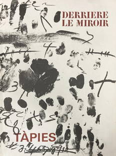 Antoni Tapies - Cover for Derriere le Miroir 175: Artist: Antoni Tapies Title: Cover for Derriere le Miroir 175 Year: 1968 Dimensions: 15in. by 11in. Edition: From the rare limited edition Suite: Derirere le Mi