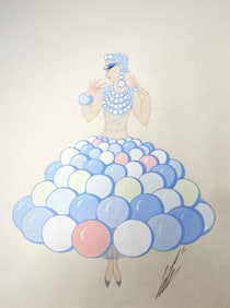 Erte - Daneuse Aux Balloons