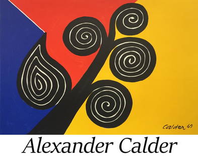 Alexander Calder - Autumn: Artist: Alexander Calder Title: Autumn Year: 1969 Dimensions: 17 3/4 x 24 1/2 in. Edition: From the Rare Limited Edition Medium: Lithograph in Colors on Paper