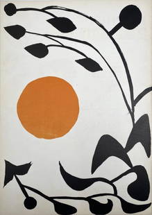 Alexander Calder - Back Portfolio Cover X: Artist: Alexander Calder Title: Back Portfolio Cover X Dimensions: 11in. by 15.25in. Edition: From the rare limited edition Medium: Lithograph on paper Condition:</