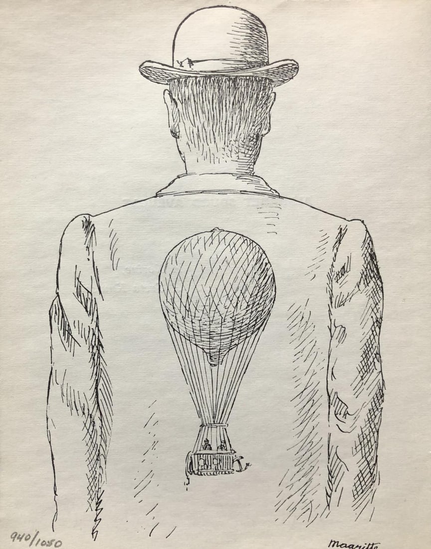 Rene Magritte - Untitled: Artist: Rene Magritte Title: Untitled Year: 1959 Dimensions: 5 1/2in. by 7 1/2in. Edition: From rare edition of 1050 Publisher: Paris: Le Terrain vague 1959.