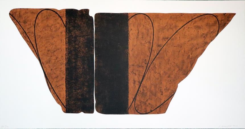 Robert Mangold - Fragment VIII: Artist: Robert Mangold Title: Fragment VIII Year: 2001 Dimensions: 36 2/5in. by 69 3/10in. Edition: Numbered from the Rare Limited Edition Publisher: Brooke Ale