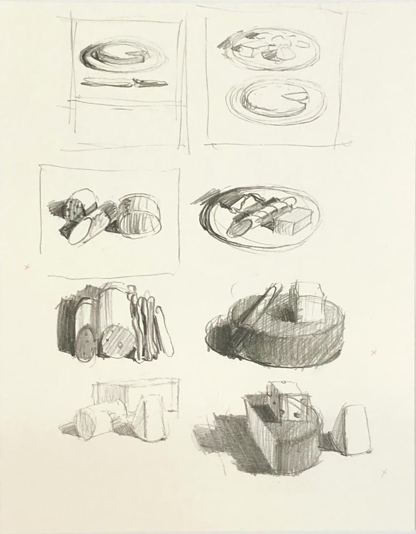 Wayne Thiebaud (After)- Sketchbook 14: Artist: Wayne Thiebaud(After) Title: Sketchbook 14 Year: 1987 Dimensions: 8 1/2in. by 11in. Edition: Numbered from the rare limited edition of 100 Publisher: Ab