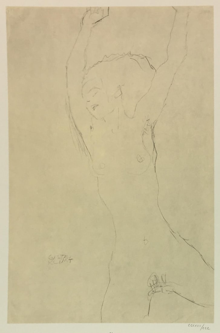 Gustav Klimt - Study for the Bride (Stretching) (1 of 1)
