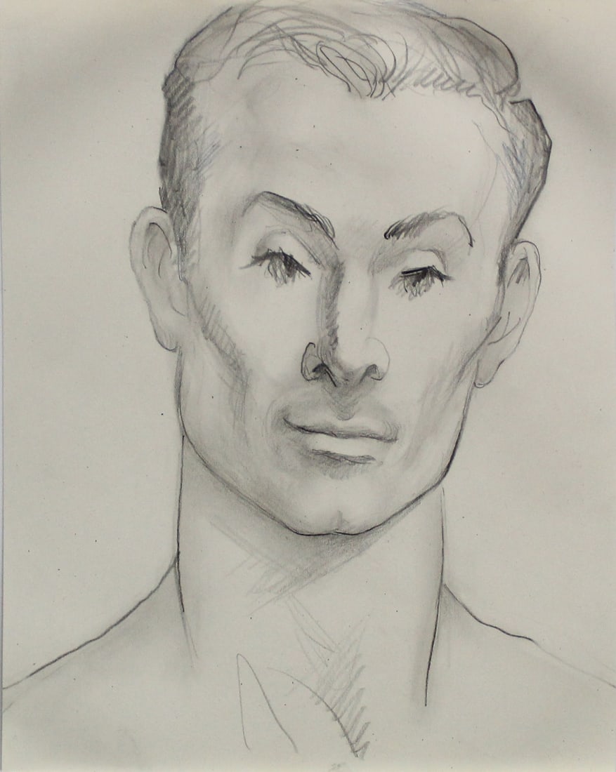 Emlen Etting - Domenico I: Artist: Emlen Etting Title: Domenico I Dimensions: 8in. by 10in. Edition: Unique One of a Kind Artwork Suite: Heads of Boys Medium: Original Pencil on Paper
