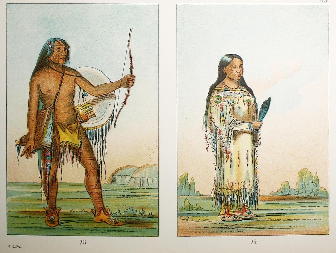 George Catlin - Plate 49 from The North American: Artist: George Catlin Title: Plate 49 from The North American Indians Year: 1844 Dimensions: 10in. by 6 1/4in. Edition: From the Rare Limited Edition Publisher: