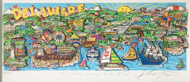 Charles Fazzino - It Takes Courage to be First