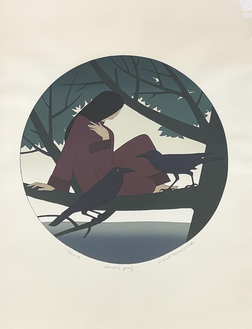 Will Barnet - Circe II (Black): Artist: Will Barnet Title: Circe II (Black) Year: 1980 Dimensions: 18in. by 18in. Edition: From the rare limited Artists Proof edition Publisher: Transworld Art