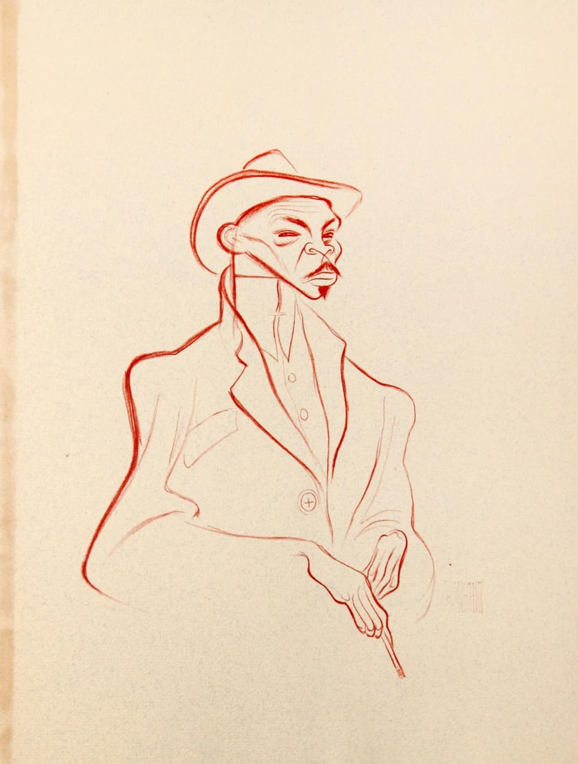 Al Hirschfeld - Reefer Man: Artist: Al Hirschfeld Title: Reefer Man Year: 1941 Dimensions: 12in. by 9.25in. Edition: 752 from the limited edition of 1000 Publisher: Hyperion Press New York