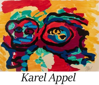 Karel Appel - Two Figures