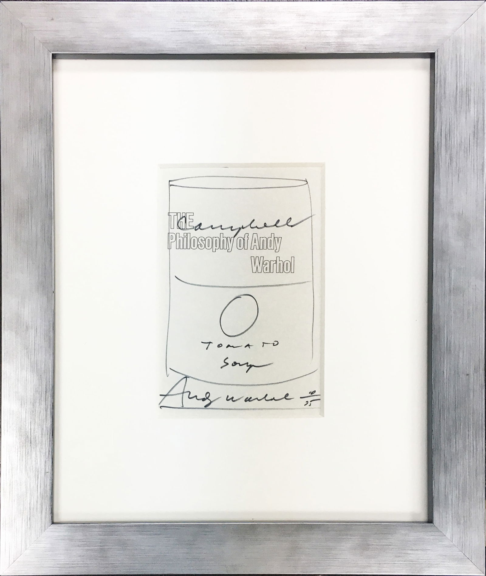 Andy Warhol  - The Philosophy of Andy Warhol Original Soup Can Drawing (1 of 1)