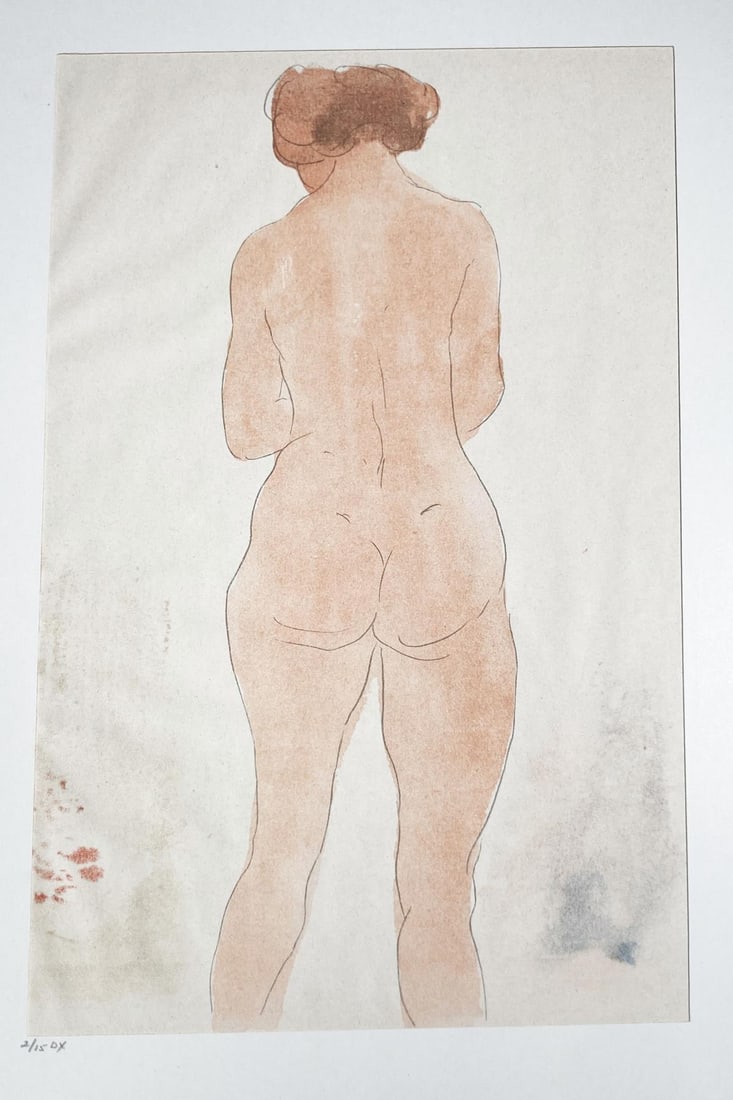 Auguste Rodin - Deluxe Aquarelle XIX: Artist: Auguste Rodin Title: Deluxe Aquarelle XIX Dimensions: 21in. by 16in. Edition: From the very rare limited deluxe edition of 15 Publisher: Editions Georg Suit