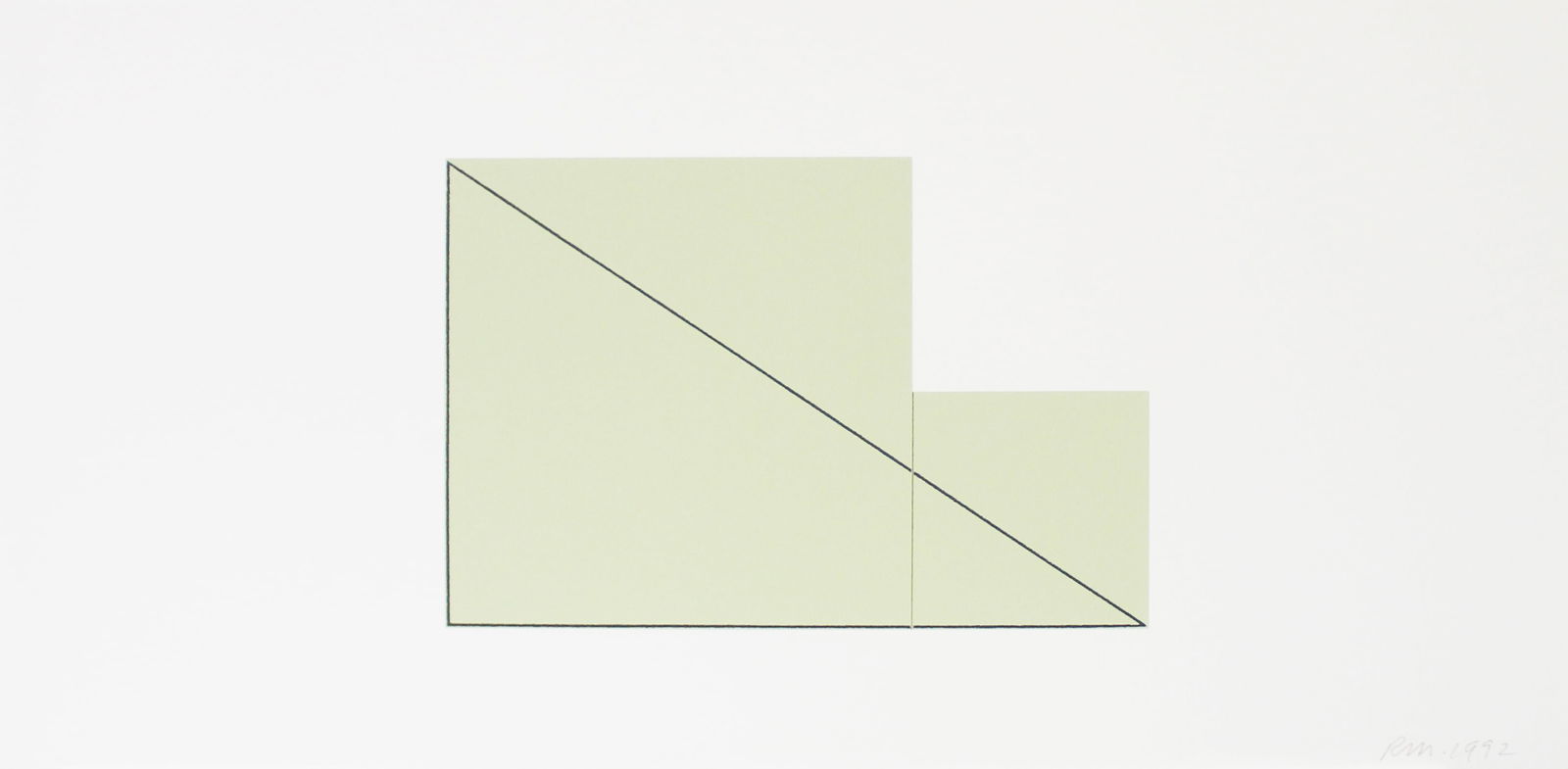 Robert Mangold - Untitled from "A Book of Silk Screen: Artist: Robert Mangold Title: Untitled from "A Book of Silk Screen Prints" Year: 1992 Dimensions: 24in. by 11.5in. Edition: From the limited edition of 300 Publishe