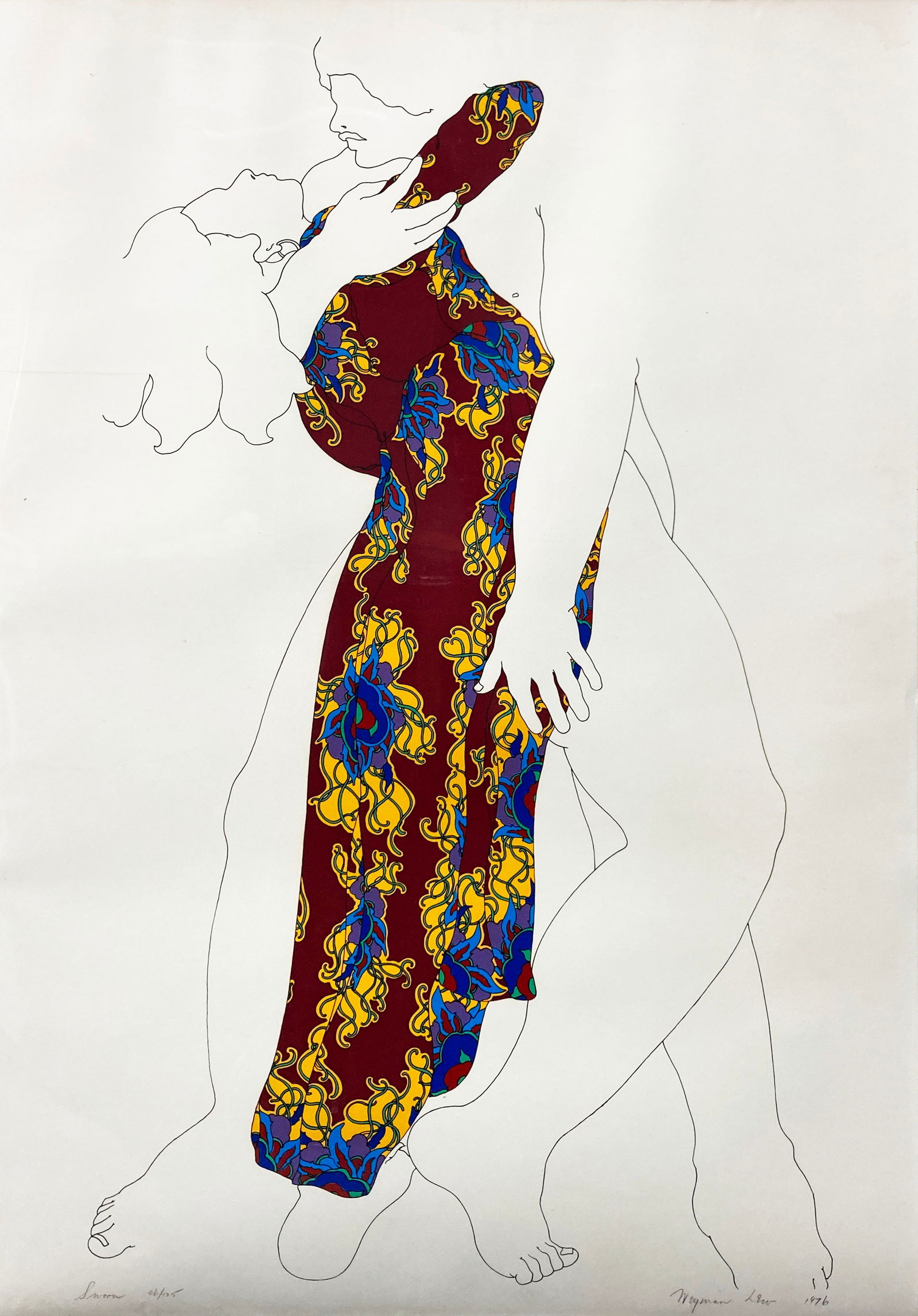 Weyman Lew - Swoon: Artist: Weyman Lew Title: Swoon Year: 1976 Dimensions: 26 x 39 1/2 in. Edition: From the Rare Limited Edition of 125 Medium: Print on Board Condition