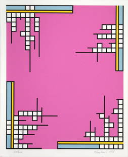 Nicholas Krushenick - Over the Top: Artist: Nicholas Krushenick Title: Over the Top Year: 1978 Dimensions: 34in. by 26in. Edition: From the rare limited edition of 100 Medium: Original serigraph o