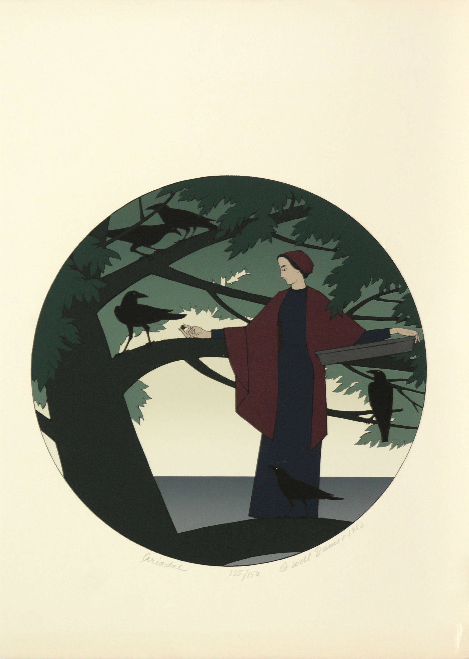 Will Barnet - Ariadne: Artist: Will Barnet Title: Ariadne Year: 1980 Dimensions: 29 1/2 x 22 in. Edition: From the rare limited edition of 150 Medium: Original serigraph on paper