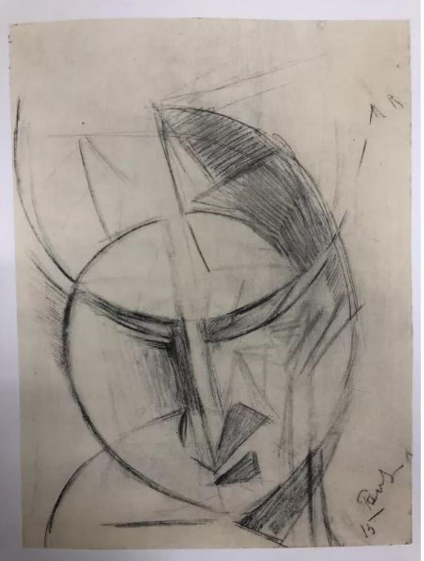 Antoine Pevsner - Dessin: Artist: Antoine Pevsner Title: Dessin Year: 1959 Dimensions: 9.5in. by 12.5in. Weight: 0 Edition: From the rare limited edition Suite: XXe Siecle