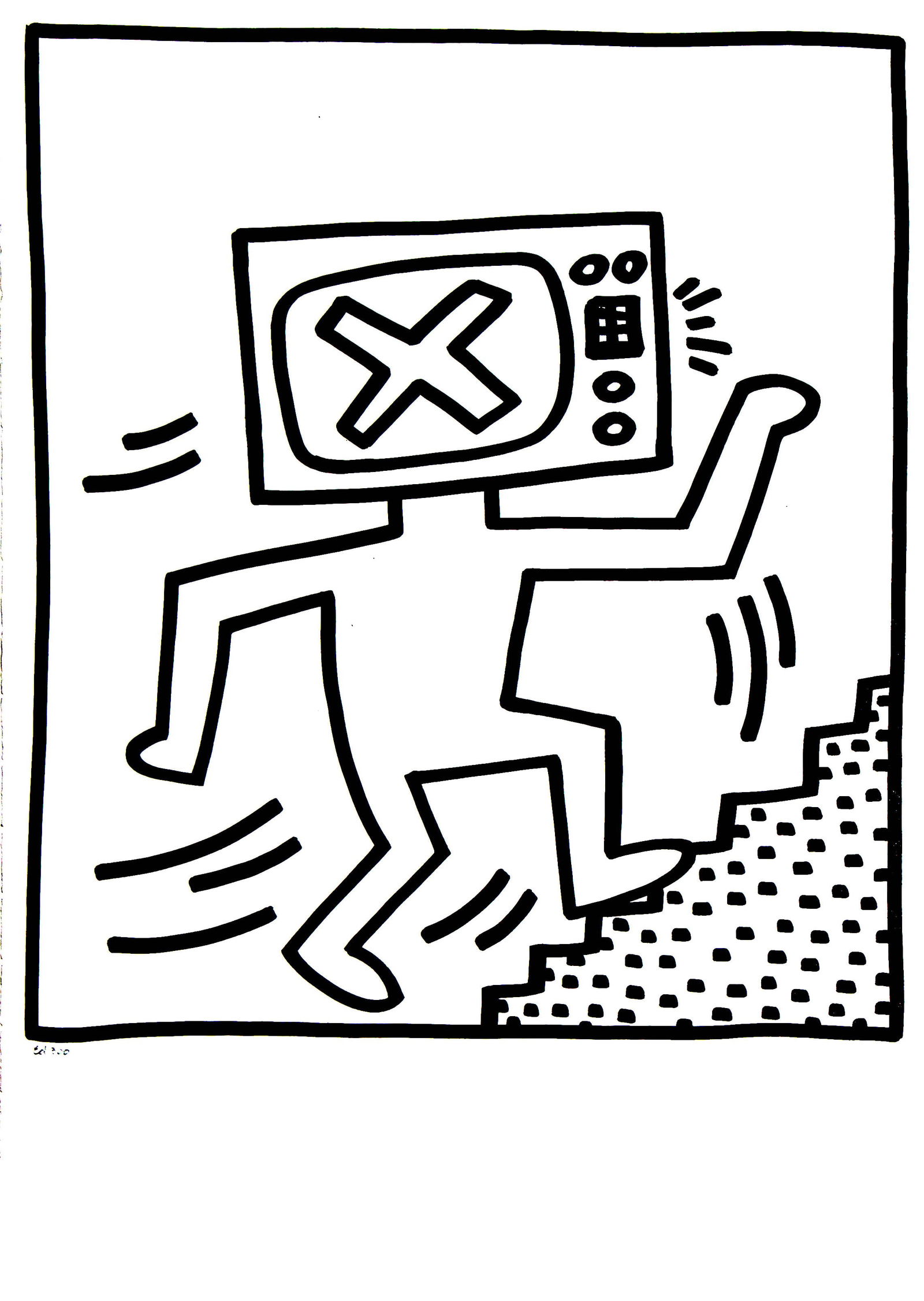 Keith Haring - TV Head (from Lucio Amelio Suite) (1 of 1)