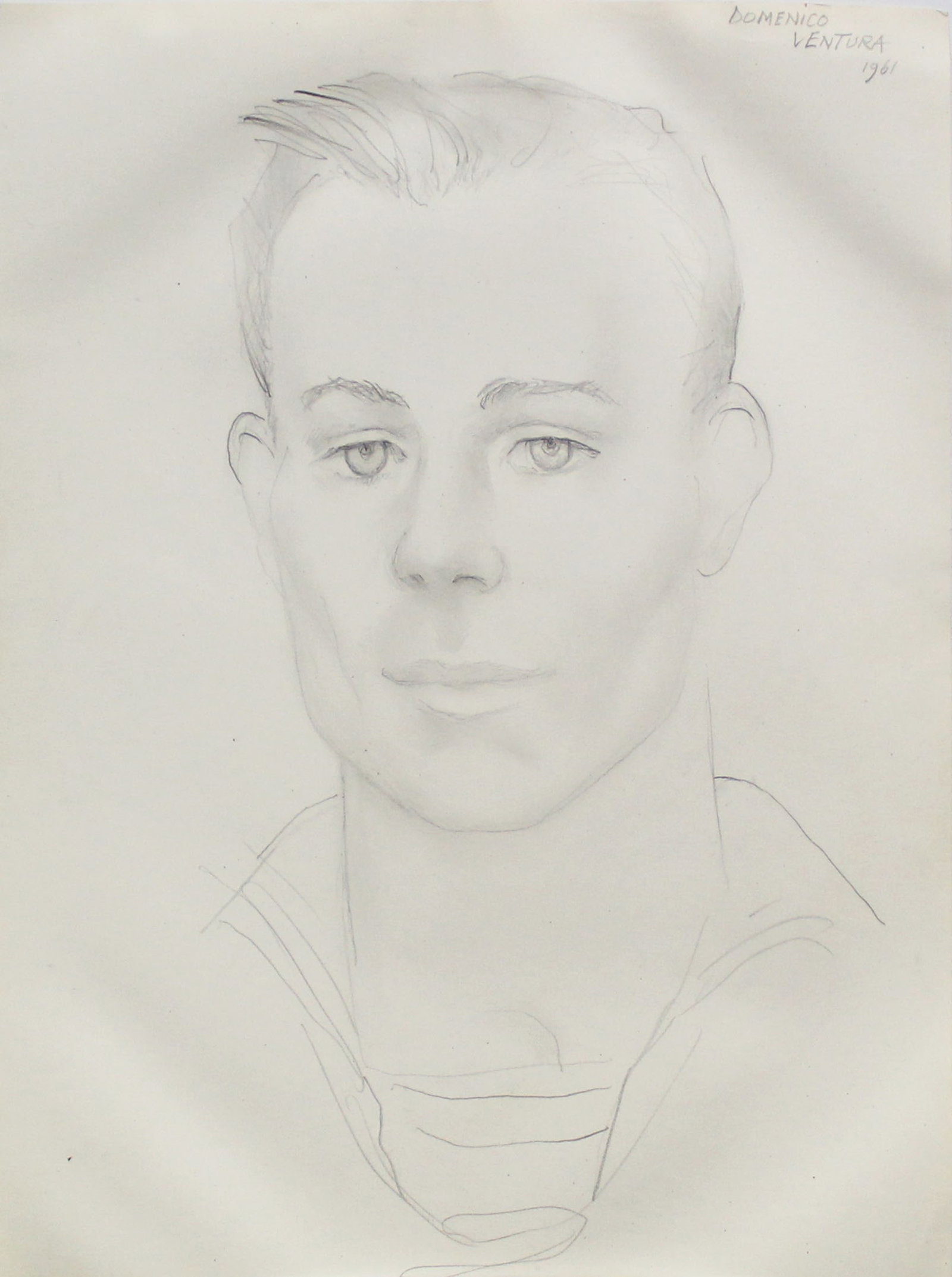 Emlen Etting - Domenico Ventura: Artist: Emlen Etting Title: Domenico Ventura Year: 1961 Dimensions: 9 5/8in. by 12 5/8in. Edition: Unique One of a Kind Artwork Suite: Heads of Boys