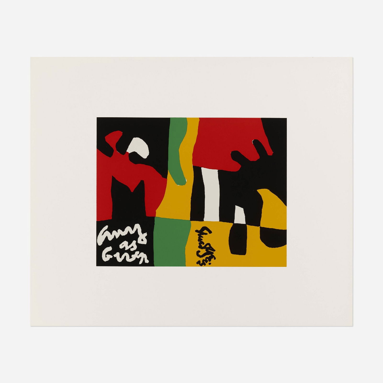 Stuart Davis - Untitled: Artist: Stuart Davis Title: Untitled Year: 1964 Dimensions: 24 x 20 in. Edition: From the rare limted edition of 500 Publisher: adsworth Atheneum, Hartford, CT
