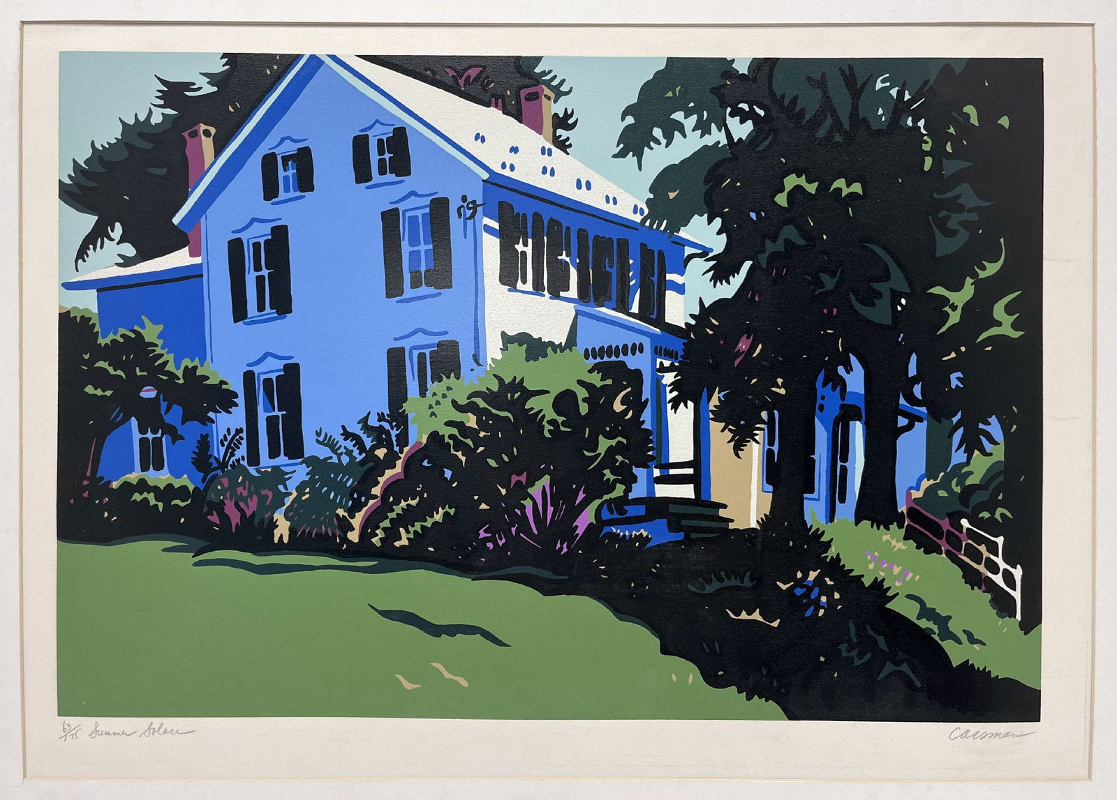 Jon Carsman - Summer Solace: Artist: Jon Carsman Title: Summer Solace Year: 1987 Dimensions: 25 1/2 x 17 1/2 in. Edition: From the rare edition of 175 Medium: Serigraph in Colors on Paper</