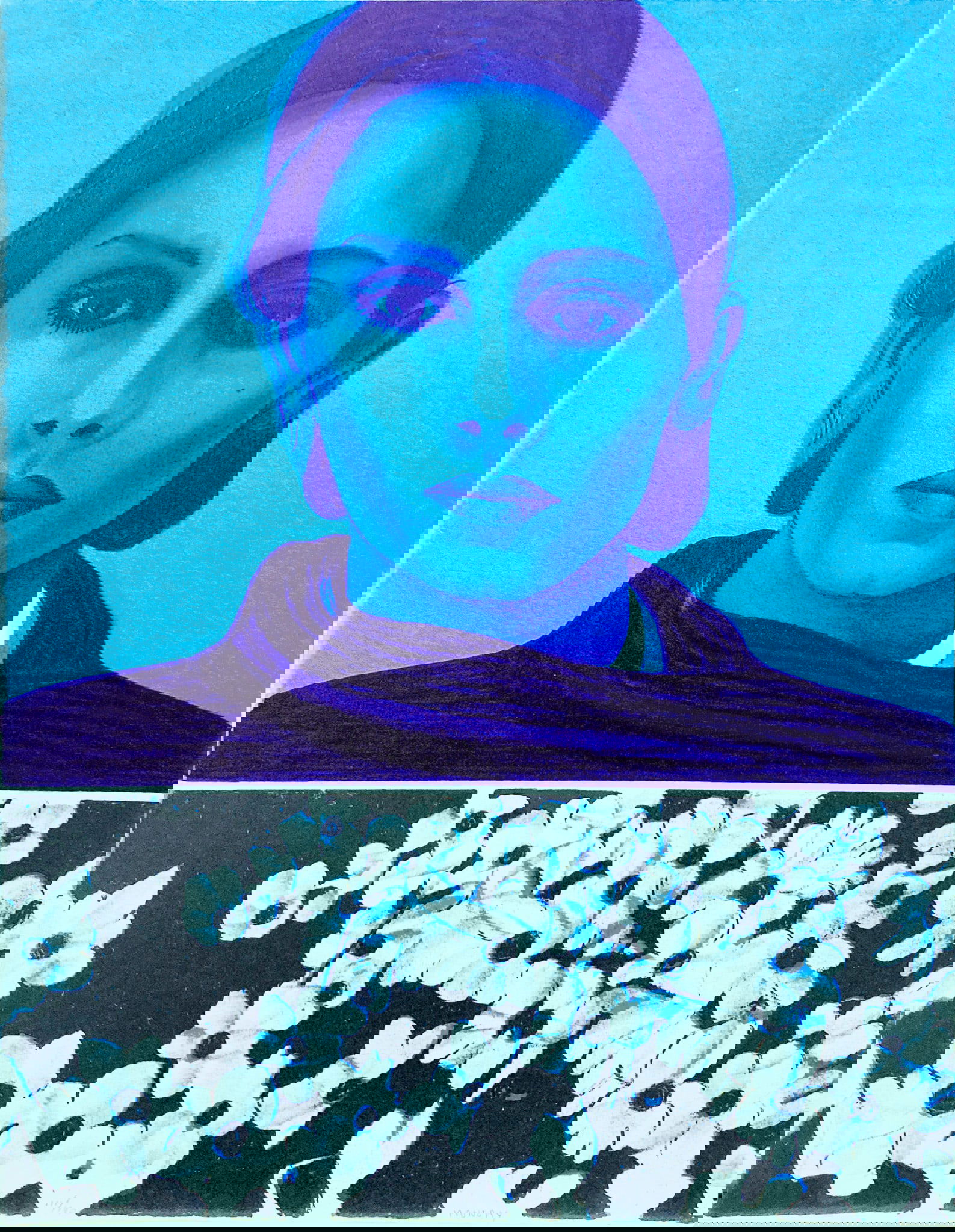 Jacques Monory - Supposer: Artist: Jacques Monory Title: Supposer Year: 1972 Dimensions: 14 1/2 x 11 in. Edition: Numbered from the rare limited edition of 190 CLVB DV LVRE Suite: Variations su