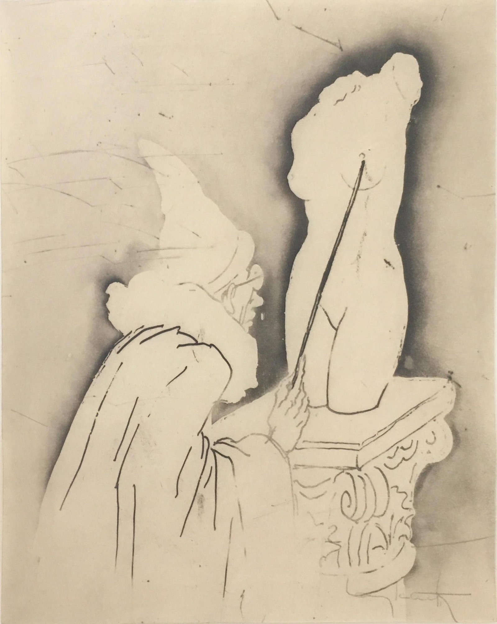 Louis Icart - The Professor: Artist: Louis Icart Title: The Professor Year: 1945 Dimensions: 8 3/4in. by 10 3/4in. Edition: From the rare limited edition of 10 Suite: La Vie des Seins <