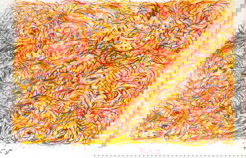 Pierre Alechinsky - Red: Artist: Pierre Alechinsky Title: Red Year: 1964 Dimensions: 11 3/8in. by 16 1/8in. Edition: From the rare limited edition Publisher: E.W. Kornfeld Switzerland</