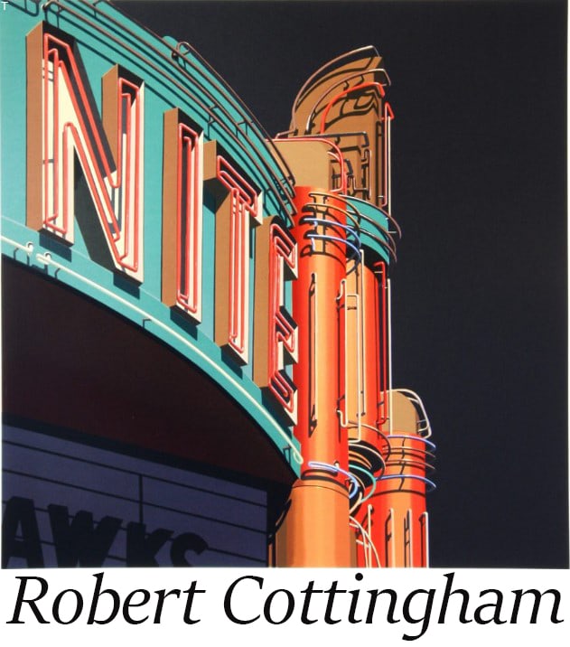 Robert Cottingham - NITE: Artist: Robert Cottingham Title: NITE Year: 2009 Dimensions: 38 1/4 x 36 7/8 in. Edition: Numbered from the Rare Limited Edition of 100 Suite: American Signs