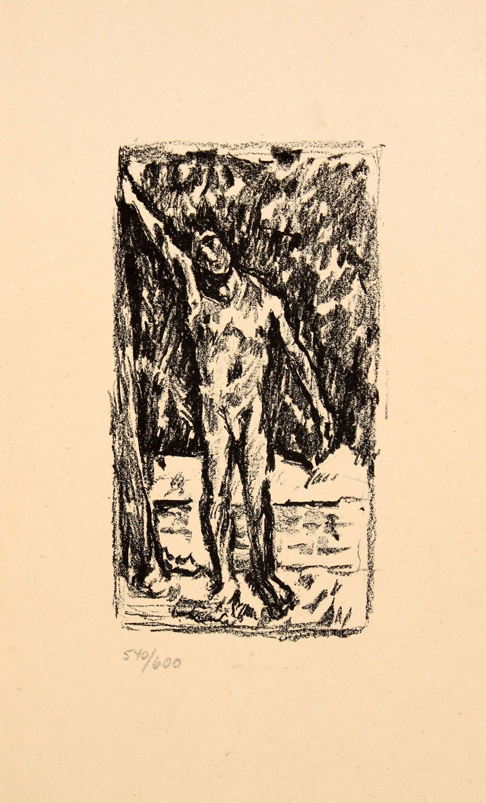 Pierre Bonnard - Bather: Homage to Cezanne: Artist: Pierre Bonnard Title: Bather: Homage to Cezanne Year: 1914 Dimensions: 5.8in. by 3in. Edition: 540 from the limited edition of 600 Medium: Original lith