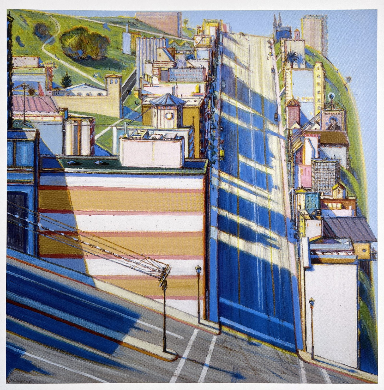 Wayne Thiebaud - Westside Ridge: Artist: Wayne Thiebaud Title: Westside Ridge Year: 2019 Dimensions: 8 1/2 x 9 1/2 in. Edition: From the Rare Limited Edition Medium: Offset Lithograph on gloss