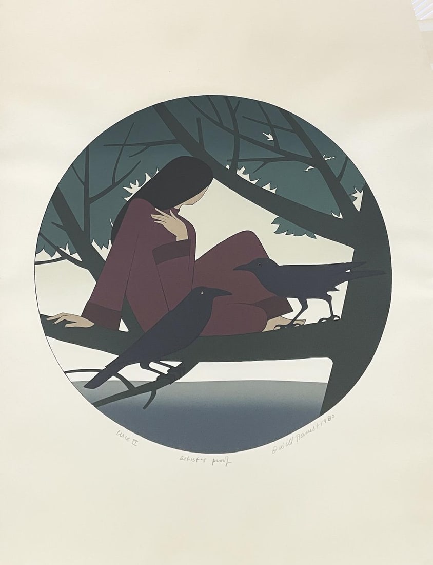 Will Barnet - Circe II (Black): Artist: Will Barnet Title: Circe II (Black) Year: 1980 Dimensions: 18in. by 18in. Edition: From the rare limited Artists Proof edition Publisher: Transworld Art