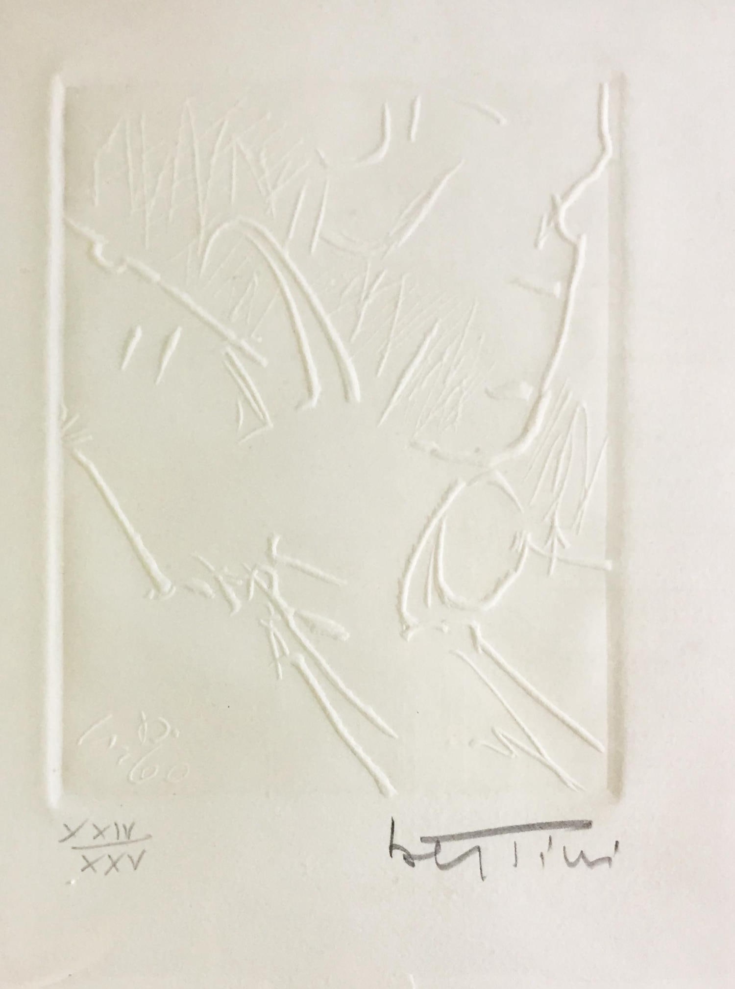 Gianni Bertini - Untitled XVI: Artist: Gianni Bertini Title: Untitled XVI Year: 1962 Dimensions: 7 1/4in. by 10in. Edition: From the Rare Limited Edition of XXV Publisher: Galleria Schwarz Mi