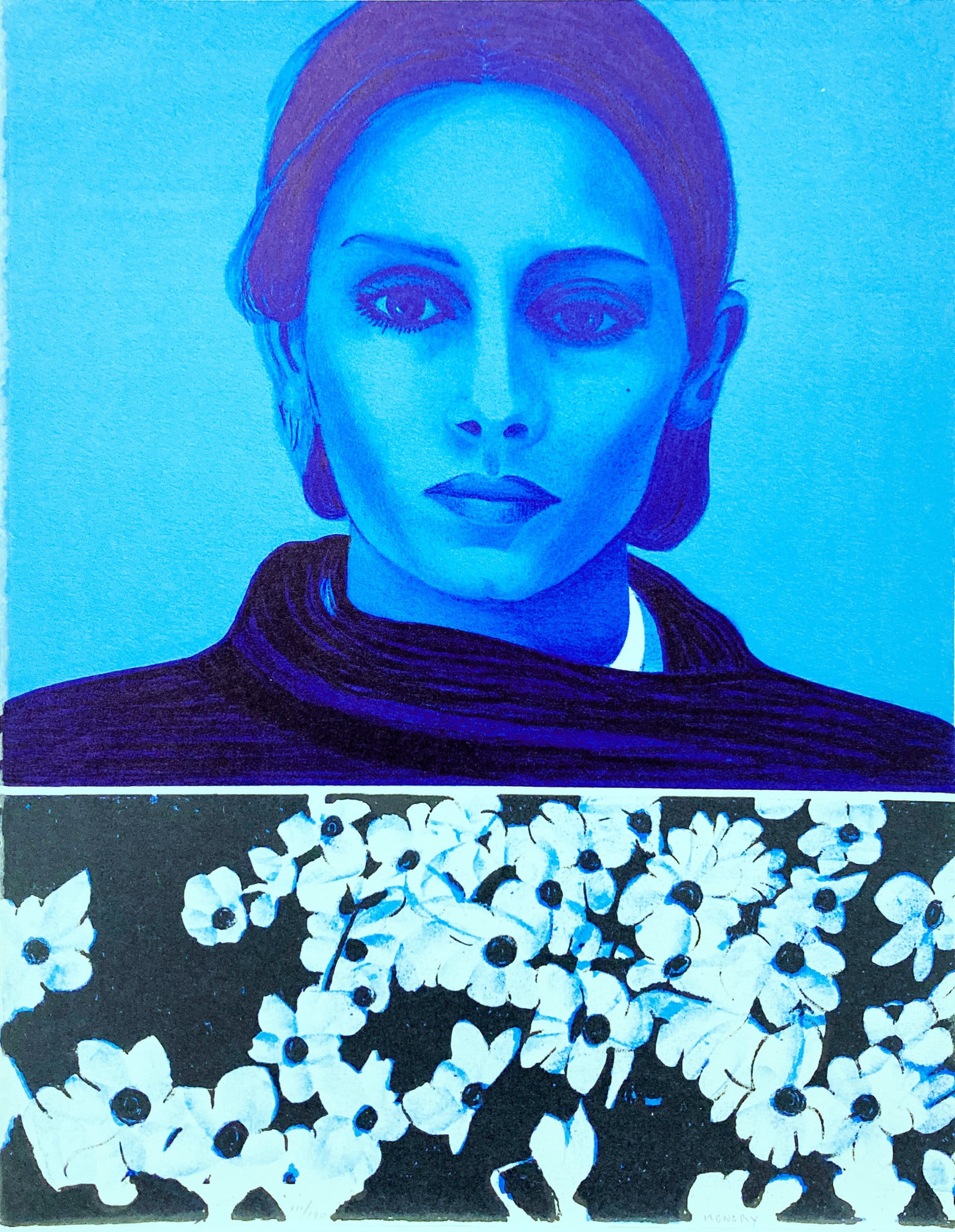 Jacques Monory - Supposer: Artist: Jacques Monory Title: Supposer Year: 1972 Dimensions: 14 1/2 x 11 in. Edition: Numbered from the rare limited edition of 190 CLVB DV LVRE Suite: Variations su