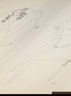 Saul Steinberg - Seated Woman III: Artist: Saul Steinberg Title: Seated Woman III Year: 1953 Dimensions: 11in. by 15in. Edition: From the rare limited artist edition Suite: Derriere Le Miroir 53-