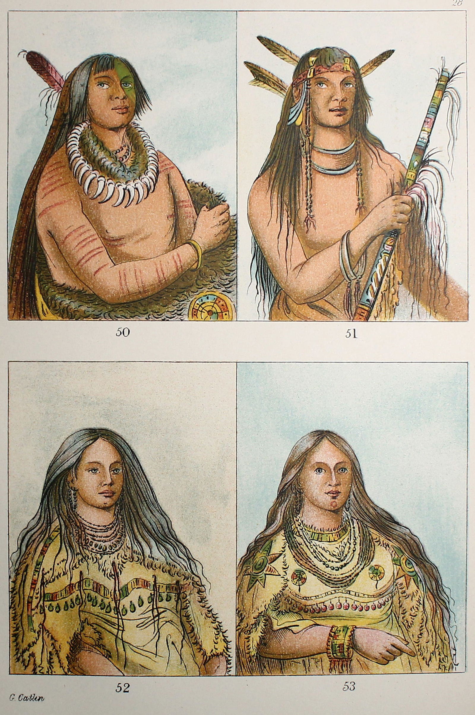 George Catlin - Plate 28 from The North American: Artist: George Catlin Title: Plate 28 from The North American Indians Year: 1844 Dimensions: 10in. by 6 1/4in. Edition: From the Rare Limited Edition Publisher: